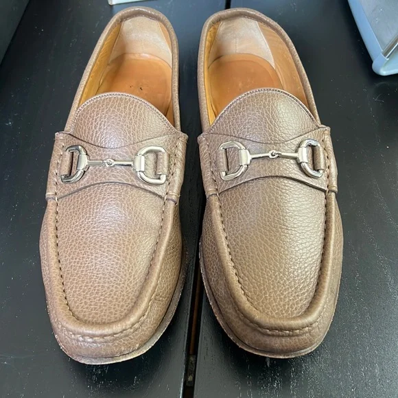 Men’s Gucci loafer slip on size 5 1/2 men’s GUCCI 322741 Black Leather Driver Horsebit Web Men main image 2